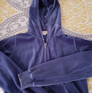 Blue Velour Pants and Jacket Set